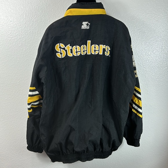 Vintage Pittsburgh Steelers Starter Pro Line Puffer Jacket Size XXL Black NFL - Picture 6 of 13